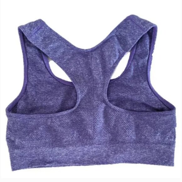 Sports Bras Lot of 3 | Puma Champion - Black Purple Grey Athletic Gym Workout - Picture 5 of 7